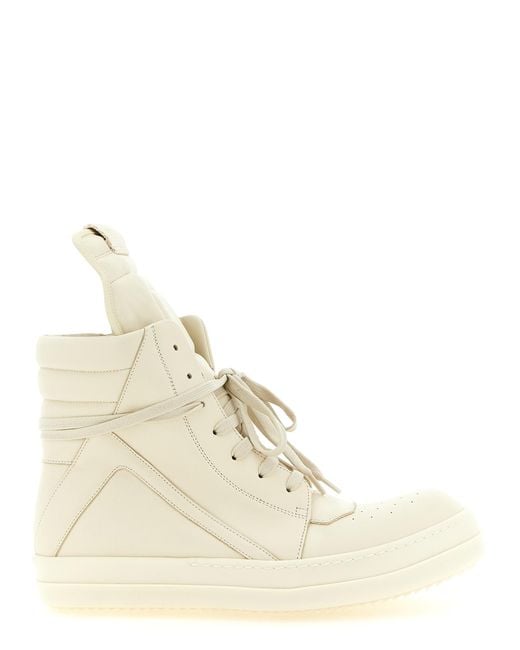 Rick Owens Natural 'Geobasket' Sneakers for men