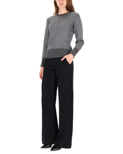 Herno Gray Metallic Effect Sequin Jersey