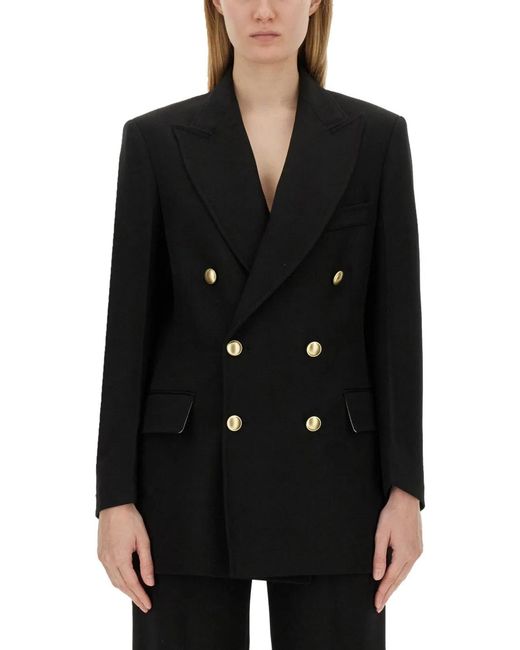 Victoria Beckham Black Double-Breasted Jacket
