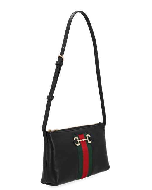 Gucci Black "Horsebit Web" Mini Bag