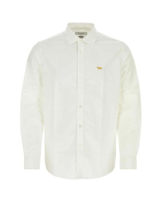 Junya Watanabe White Poplin X Maison Kitsune Shirt for men