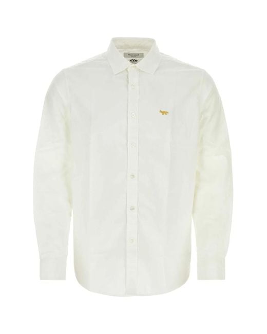 Junya Watanabe White Poplin X Maison Kitsune Shirt for men