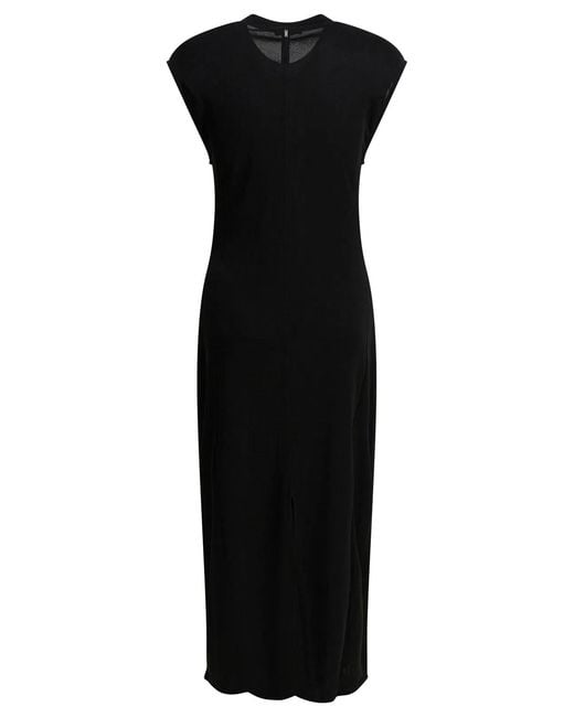 AMI Black Long Sheath Dress