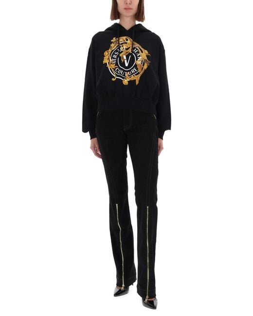 Versace Jeans Couture Black Vemblem Baroque Sweatshirt