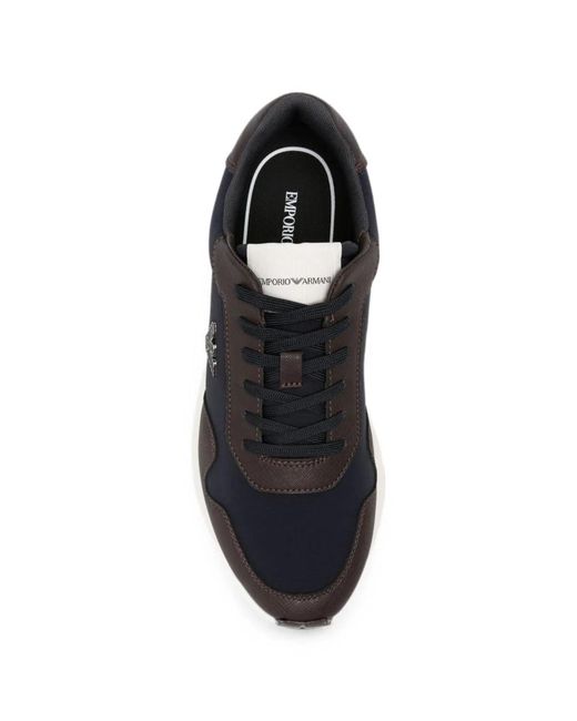Emporio Armani Black Logo Sneakers for men