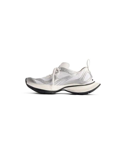 Balenciaga White Circuit Canvas Low-Top Sneakers for men