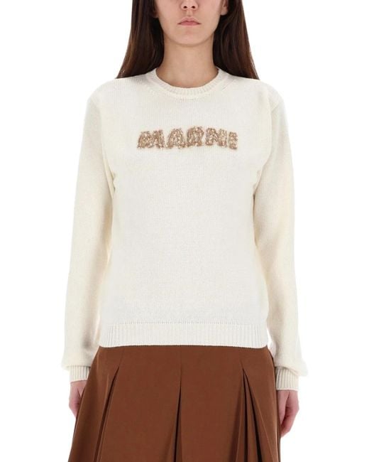 Marni White Jersey With Logo