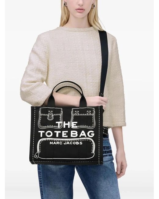 Marc Jacobs Black "The Tote Bag" Cargo Canvas Tote Bag