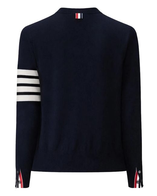 Thom Browne Black Virgin Wool Cardigan