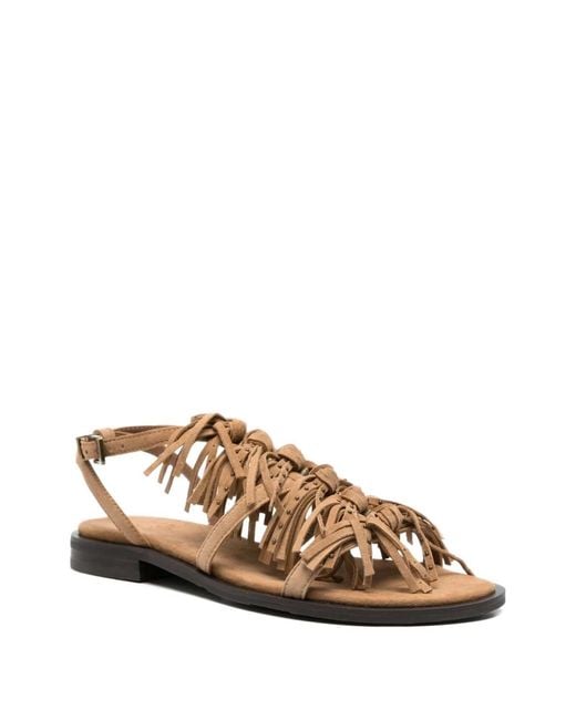 Ash Brown Leather Sneakers