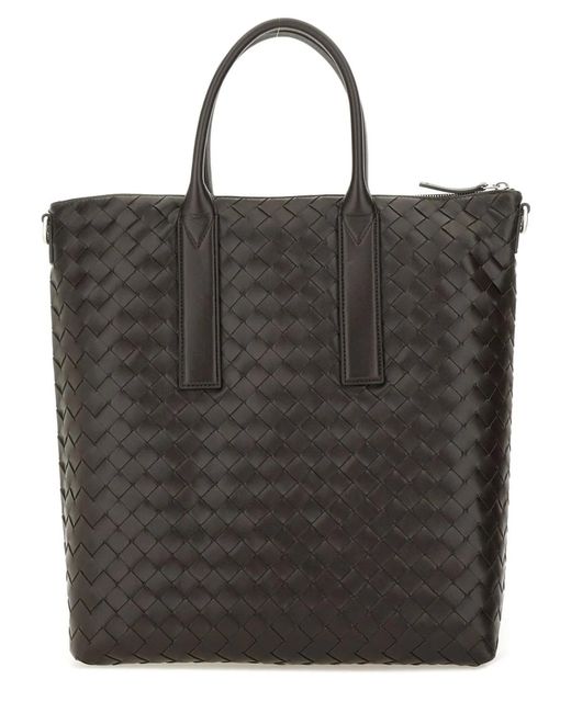 Bottega Veneta Black Northsouth Woven Tote Bag for men