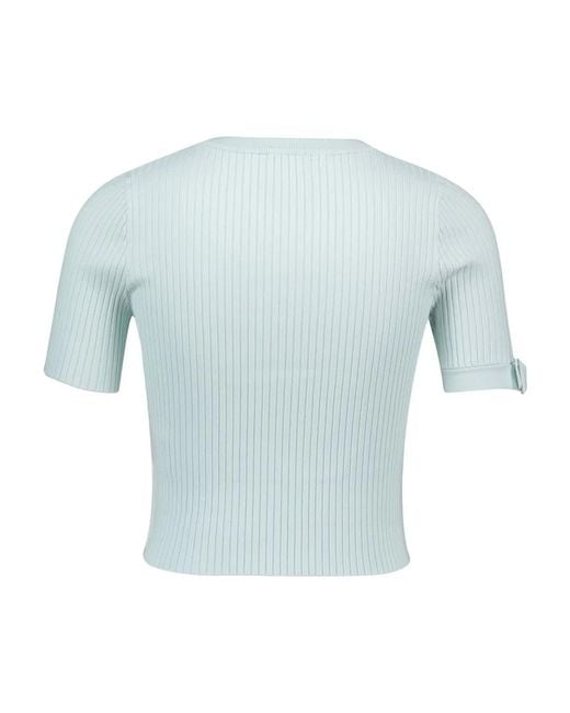 Courreges Blue Courregès Buckle T-Shirt