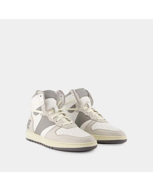 Rhude White Rhecess Hi Sneakers for men