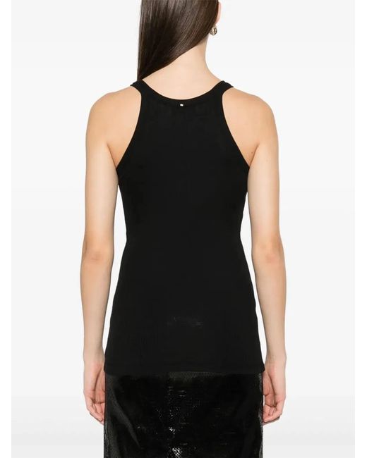 Max Mara Black Nastie Silk Cotton Tank Top