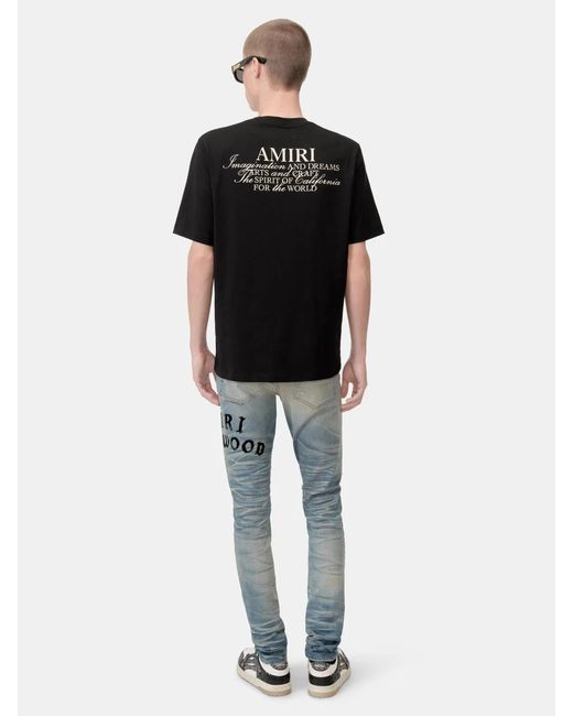 Amiri Black Spirit Logo Regular Tee For for men