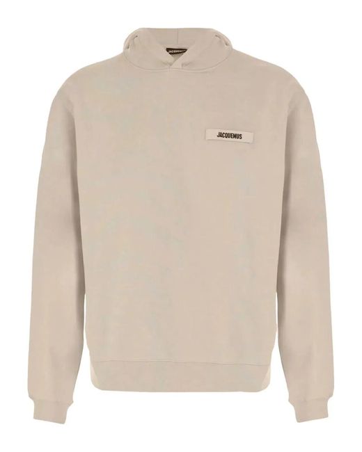 Jacquemus Natural "Le Hoodie Gros Grain" Hoodie Sweatshirt for men