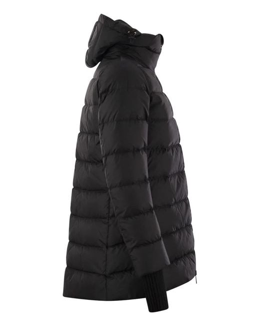 Herno Black Medium Down Jacket With Hood