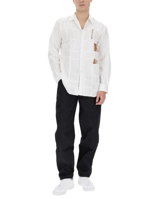 Comme des Garçons White Shirt Cut Out Shirt for men