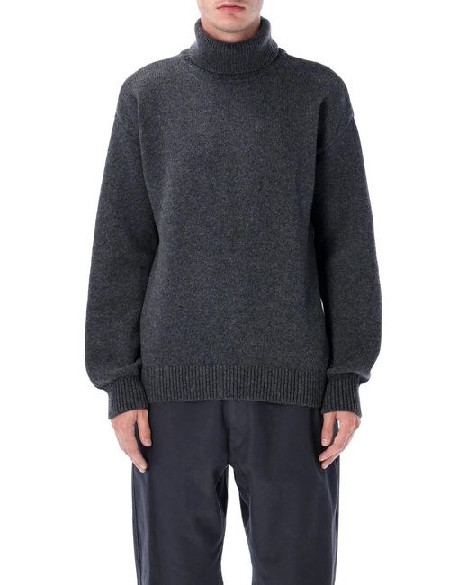 COLORFUL STANDARD Blue Recycled Merino Wool Turtleneck for men