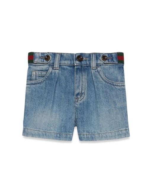 Gucci Blue B Bermuda Organic Denim