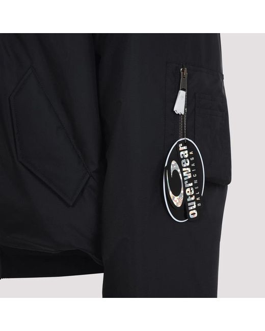 Balenciaga Black Nylon Bomber Jacket for men