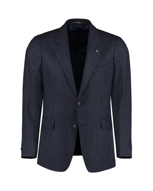 Tagliatore Blue Single-Breasted Two-Button Jacket for men