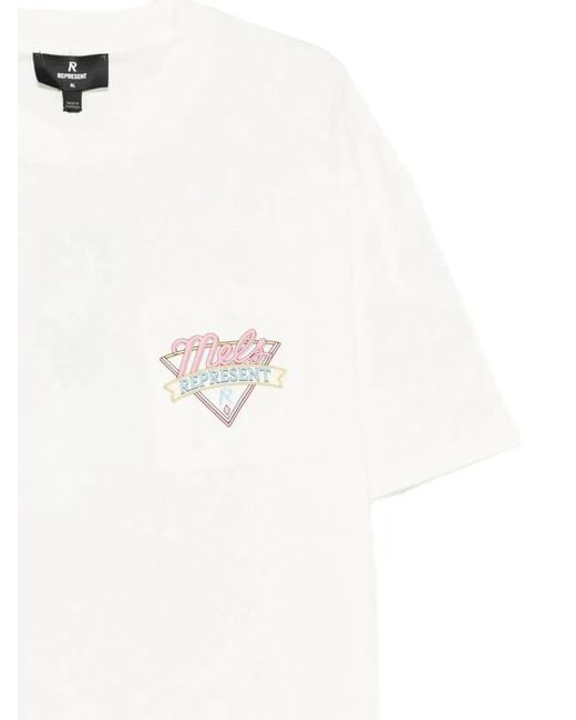 Represent White "Mel's Dinner" T-Shirt for men