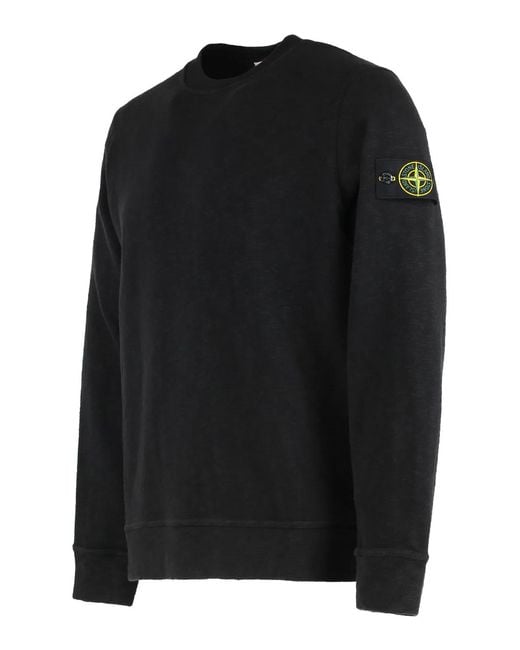 Stone Island Black Cotton Sweatshirt for men