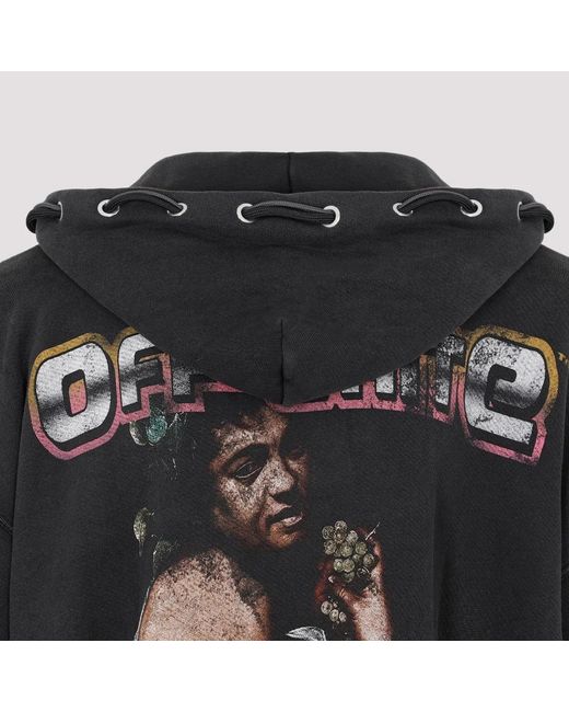 Off-White c/o Virgil Abloh Black Logo Print Hoodie for men