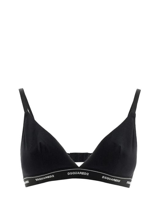 DSquared² Black Bra With Logo