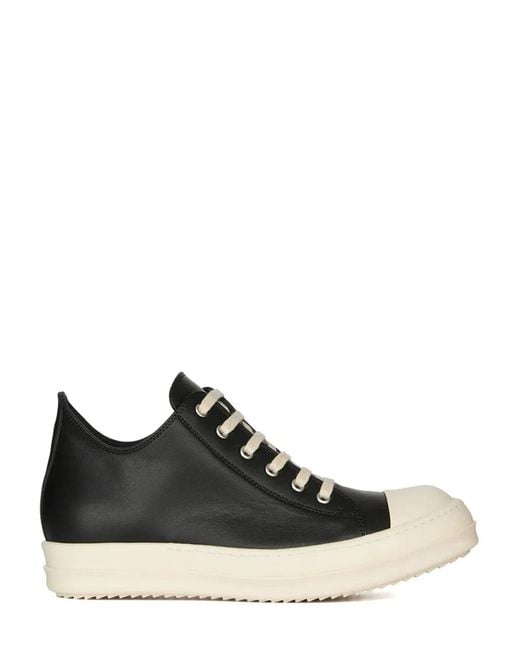 Rick Owens Black Low Sneakers for men