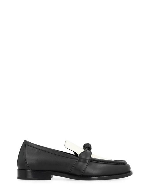 Bottega Veneta Black Astaire Leather Loafers