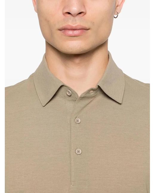 Herno Natural Knitted Polo Shirt for men