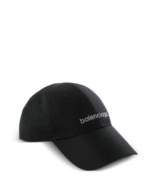 Balenciaga Black Techwear Logo Baseball Cap for men
