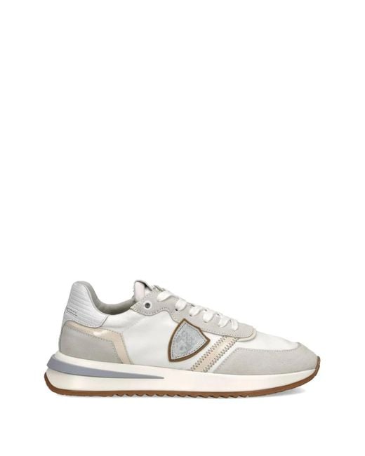 Philippe Model White Leather Sneakers