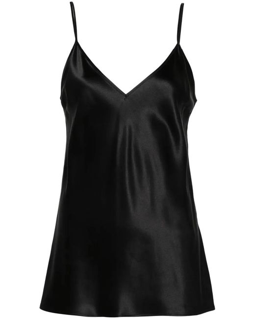Joseph Black "Clea Top" Blouse Silk Satin
