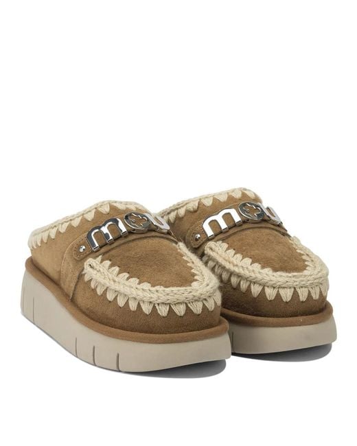 Mou Brown Sheepskin Slippers