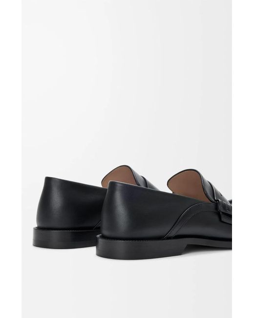Loewe White Campo Flap Back Calfskin Loafers for men