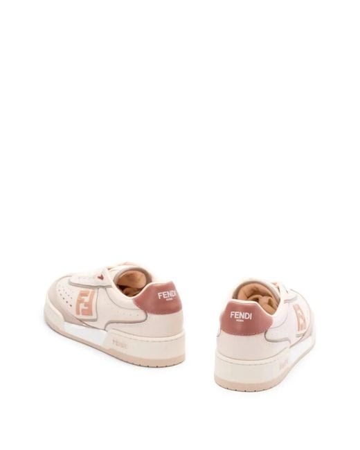Fendi Pink Match Leather Sneakers
