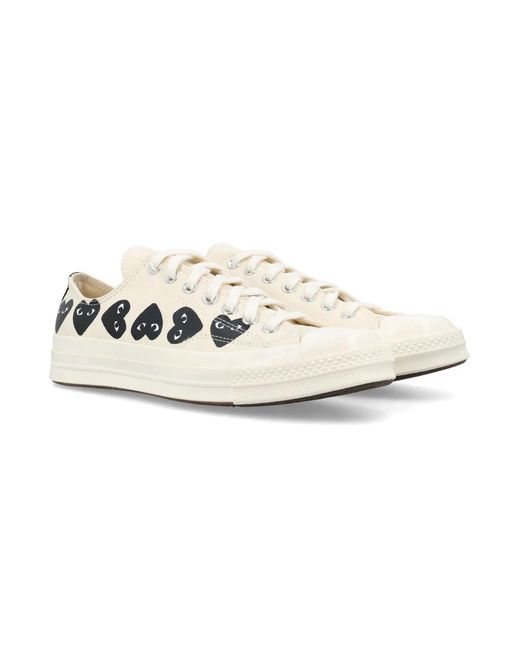 COMME DES GARÇONS PLAY White Sneaker Chuck 70 Multi Hearts