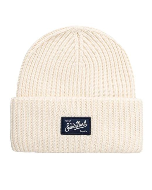 Mc2 Saint Barth White "Berry" Knitted Hat for men