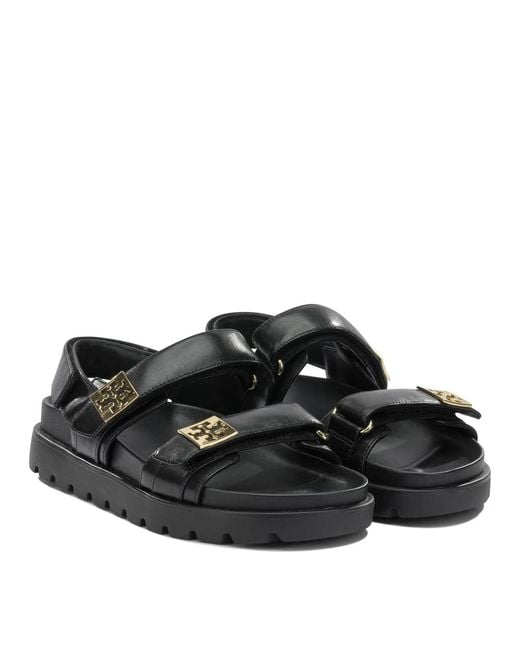 Tory Burch Black Bovine Leather Sandals