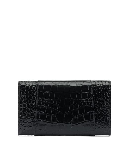 Balenciaga Black "Hourglass" Clutch Bag