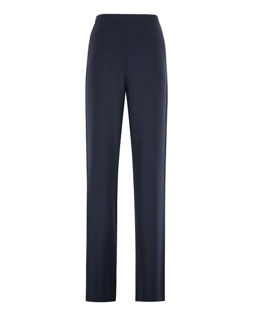 Max Mara Blue Aosta Cady Trousers