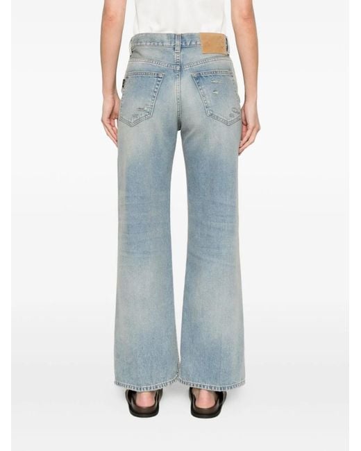 Haikure Blue Winny Wide-Leg Denim Jeans