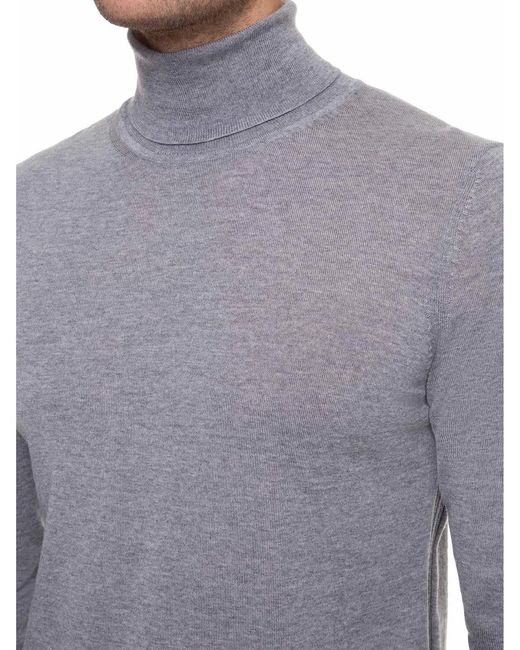 Boss Gray Musso-P Turtleneck Sweater for men
