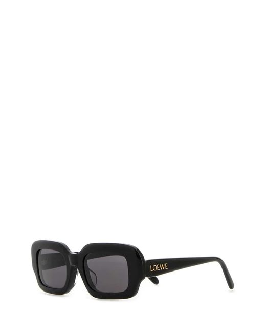 Loewe Black Rectangular Slim Sunglasses