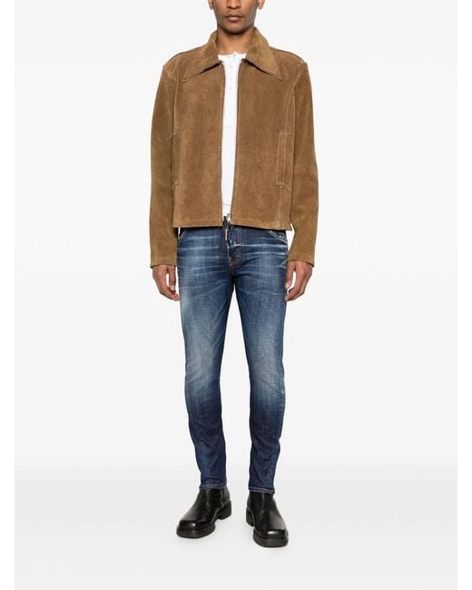 DSquared² Blue 5 Pockets Cotton Elastane Pants