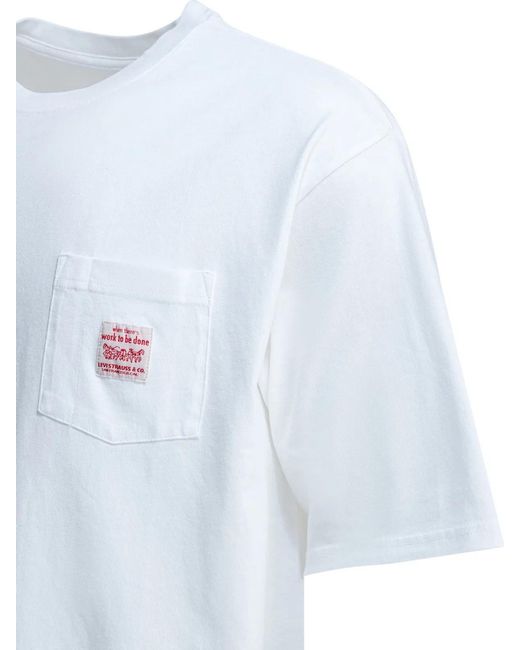 Levi's White "Workwear" Crewneck T-Shirt for men