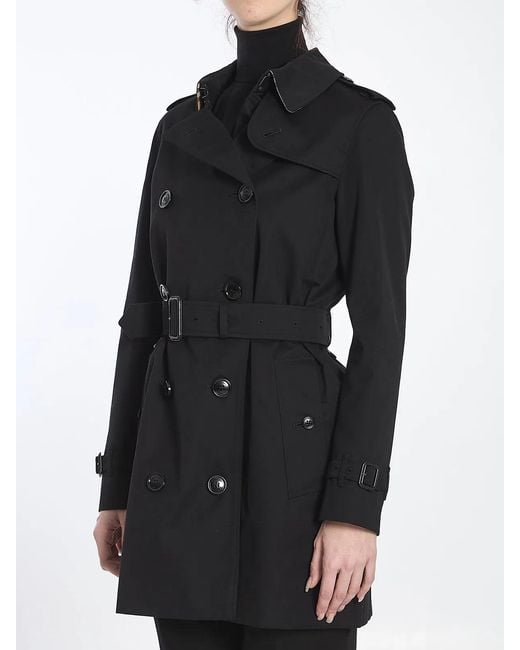 Burberry Black Chelsea Cotton Trench Coat